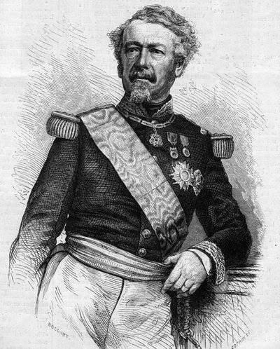 Marechal Adolphe Niel (1802-1869), フランスの軍人・政治家の肖像。1869年8月21日付「Le Monde Illustré」645号に掲載されたエングレーヴィング。 作： French School
