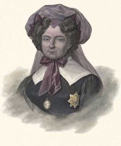ロシア皇帝ヴュルティンベルク王女マリア・フェデローヴナ（1759-1828）の肖像。"Portraits of Useful Men "より 作： French School