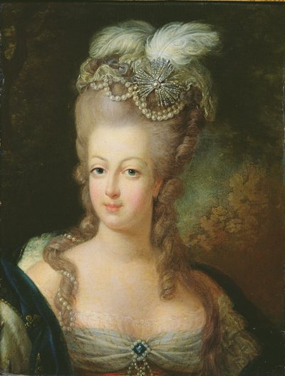 マリーアントワネットドハブスブールロレーヌの肖像画（1755-93） 作： French School