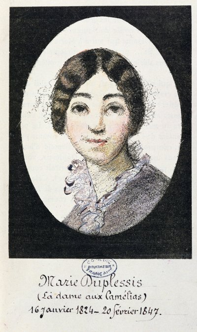マリーデュプレシスの肖像（1824年〜1847年）、ラダムオーカメリア、1847年 作： French School