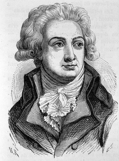フランスの政治家Marie Jean Herault de Sechelles（1759-1794）の肖像-Henri Martinの「L