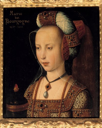 ブルゴーニュ公爵夫人マリー・オブ・ブルゴーニュ（1457-1482）の肖像 作： French School