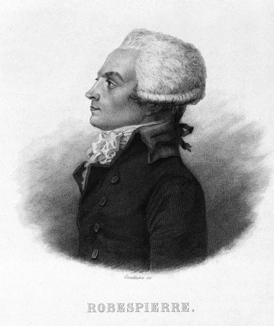 マクシミリアン・ロベスピエール（1758-1794）の肖像-ティエール作「フランス革命」より19世紀 作： French School