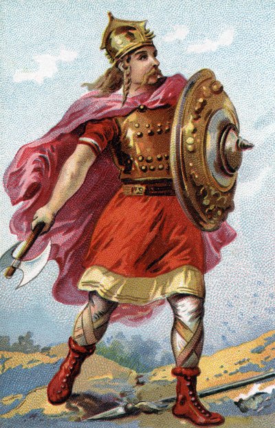 448年から456年までサリアン・フランクの王であったメロヴェーの肖像。 作： French School