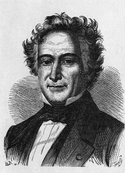 フランスの化学者Michel Eugene (Michel-Eugene) Chevreul (1786-1889)の肖像 - 1896年の "Album de la Science; illustrious scientists; Great discoveries "に掲載。 作： French School
