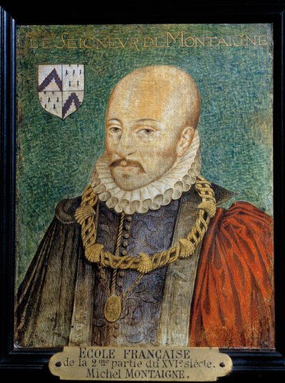 モンテーニュ公ミシェル・エイクム（1533-1572）の肖像 無名の絵画。フランス派。シャンティ、コンデ美術館 - モンテーニュ公ミシェル・エイクムの肖像（1533-1572）無名。絵画。イギリス派。フランス、シャンティイ、コンデ美術館 作： French School