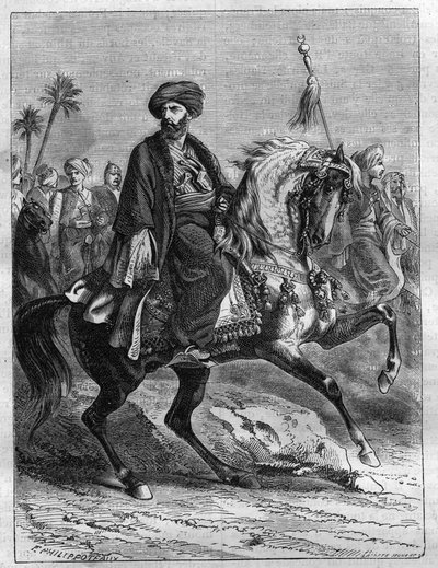 マムルーク朝の首長、ムラード・ベイ（1750-1801）の肖像 - ルイ・アドルフ・ティエールの「Histoire du Consulate et de l