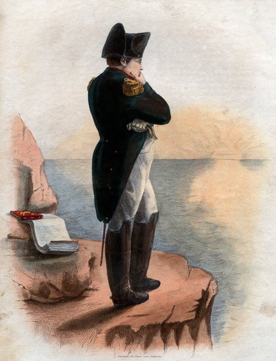 セントヘレナ島のナポレオン1世（1769-1821）の肖像。 作： French School