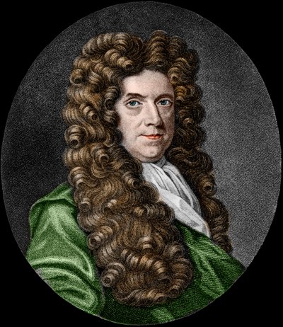 ネレミヤ・グリューの肖像（1641-1721）。英語の植物学者。 作： French School