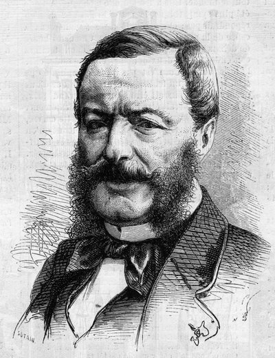 Nestor Roqueplan (1804-1870)のポートレート。4月30日付「Le Monde Illustré」681号に掲載された図版 作： French School