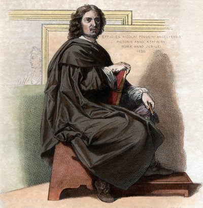 ニコラ・プッサン（1594-1665）、フランスの画家の肖像。 作： French School