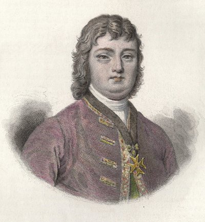 ニコラ・ロゼ・ドゥ・ル・シュヴァリエ・ロゼ（1675-1733）、フランスの軍人、総督の肖像。"Portraits des Hommes Useful "所収。 作： French School
