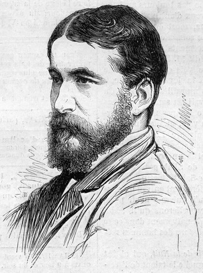 太陽の突起を観測する方法を考案したイギリスの天文学者、ノーマン・ロッカイア（1836-1920）の肖像。9月26日付「Le Monde Illustré」911号に掲載された図版 作： French School