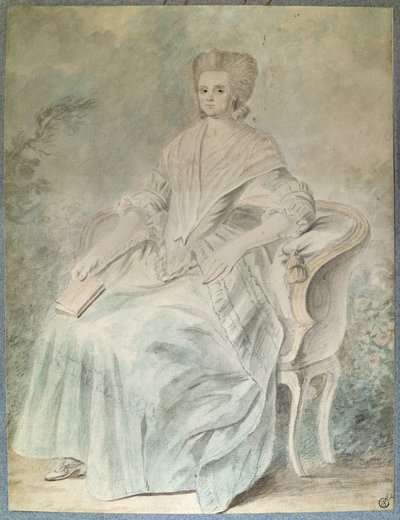 Olympe de Gouges (widow Aubry also known as Marie Gouze) (Madame Aubry) (1748-1793) フェミニスト、政治家、文学者の女性の肖像。18世紀の匿名の水彩画。ディム。0.21x0.28 m パリ、ルーヴル美術館 作： French School