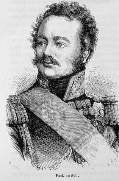 ロシア軍元帥パスキエヴィッチの肖像（1782～1856年）-アンリ・マルタン著「フランス史」より 作： French School