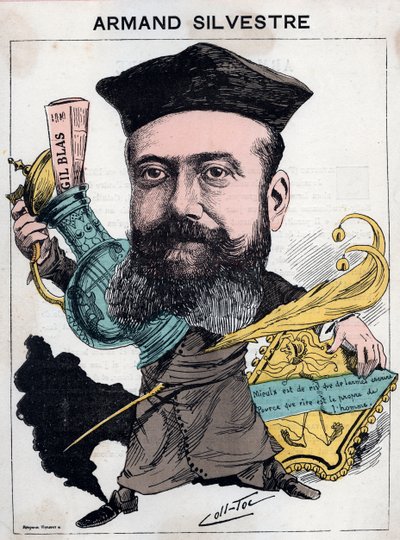 フランスの詩人、ポール・アルマン（Paul-Armand）・シルベストル（1837-1901）の肖像 - パリの「Les Hommes d