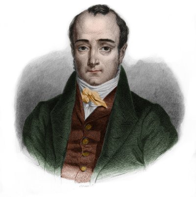 フランスの政治家Paul Jean Pierre Sauzet (1809-1876)の肖像。Louis de Cormenin Timonの「LIBRE DES PERSONERS」に掲載されています。1842.個人蔵。 作： French School