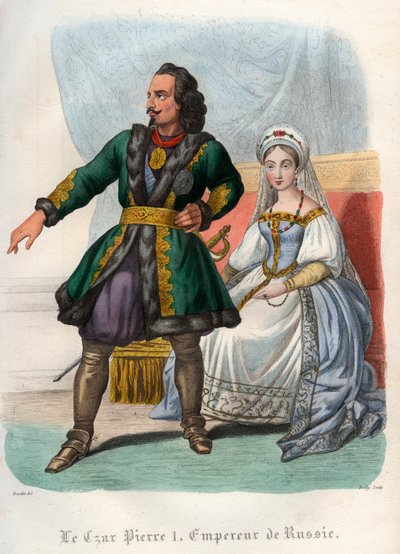 ピーター大王（Pierre Ier Le Grand）（1672-1725）、ロシア皇帝の肖像 作： French School