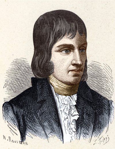 フィリップ・ルボン（1769-1804）の肖像 - 1896年の "Album de la Science; illustrious scientists; Great discoveries "に掲載されています。 作： French School
