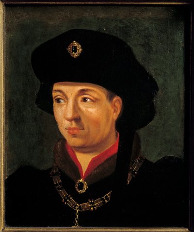ブルゴーニュ公フィリップ・ザ・グッド（1396-1463）の肖像 フランス派の絵画16世紀 日0.2x0.15 m ヴェルサイユ、シャトーの博物館 作： French School