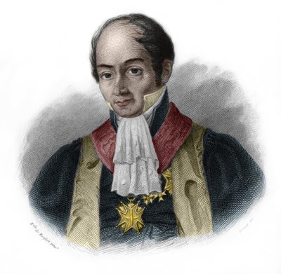 フランスの政治家、セル伯爵ピエール・フランソワ＝エルキュール（Pierre Francois Hercule）（1776-1824）の肖像。ルイ・ド・コルメナン・ティモンの「LIBRE DES SPEAKERS」に掲載されています。1842.個人蔵。 作： French School