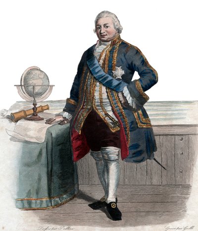フランス提督、サフラン（1729-1788）の執行官、ピエールアンドレドスフランドサントロペの肖像。 作： French School