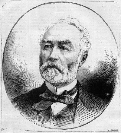ピエール・フレデリック・ドリアン（1814-1873）はフランスの政治家で、1870年の第三共和制下で公共事業大臣を務めた。10月29日付「Le Monde Illustré」No.707に掲載された図版 作： French School