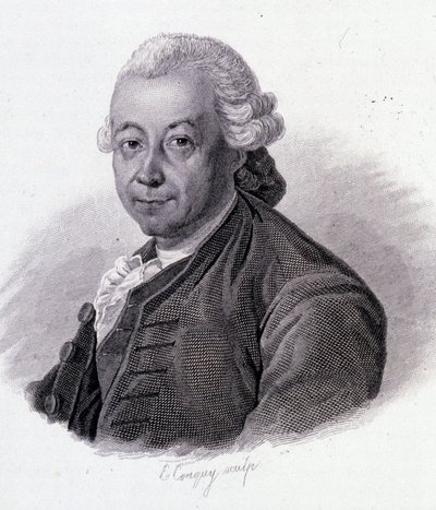 フランスの探検家、ピエール・ペッパー（1719-1786）の肖像 - "Portraits of useful men "より 作： French School