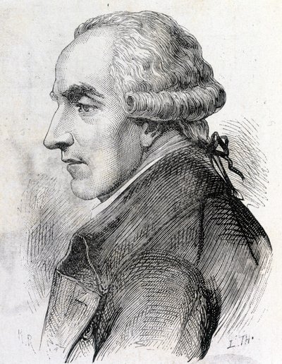 フランスの天文学者、数学者、物理学者であるピエール・シモン・ド・ラプラス（Pierre Simon de Laplace, 1747 - 1827）の肖像画（1896年の "Album de la Science; illustrious scientists; Great discoveries "所収）。 作： French School