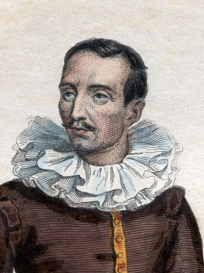 フランスの歴史家、兵士、伝記作家、ピエールドゥブルデイユ、ブラントーム（1535-1614）、シニョール（および修道院長）の肖像。 作： French School