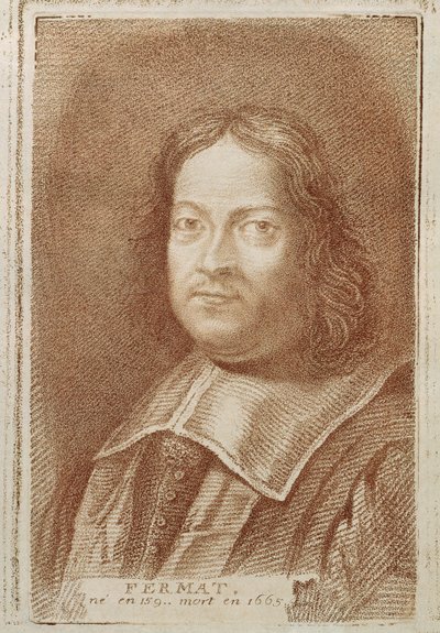 18世紀半ばのアレクサンドルサヴェリエン作の歴史学者のピエールドフェルマー（1601-1665）の肖像 作： French School