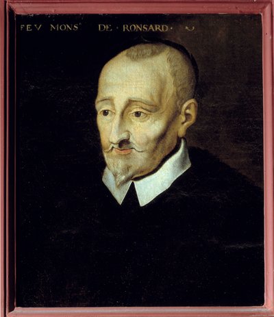 フランスの詩人ピエール・ド・ロンサール（1524-1585）の肖像 18世紀の無名の絵画です。ブロワ美術館。 作： French School