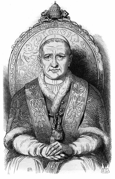 教皇グレゴワール16世（Bartolomeo Alberto Cappellari Pape）の肖像（Gregorius XVIまたはGregorio XVIの名で 作： French School