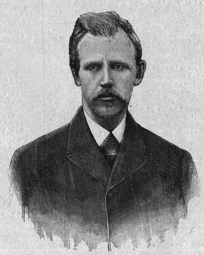 Portrait of Fridtjof Nansen (1861-1930), Norwegian explorer.3月5日の「La gazette du dimanche」に掲載された版画 作： French School