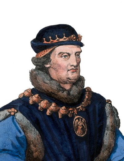 アンジューのルネの肖像。ナポリのルネ1世（1409-1480）とも呼ばれる。 作： French School