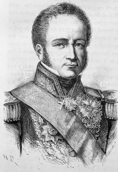 フランス提督リジー（1782～1835）の肖像 - アンリ・マルタン著「L
