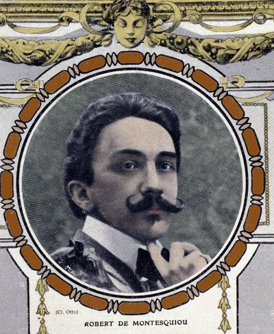 フランスの作家、ロベール・ド・モンテスキュー（1855-1921）の肖像。 作： French School