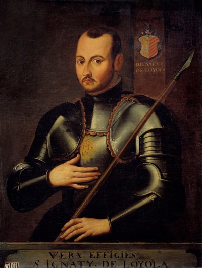 ロヨラの聖イグナティウス（1491-1556）の肖像 イエズス会の創設者フランス派の匿名絵画 作： French School