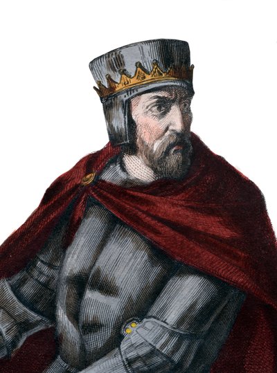 フランスの貴族であるレスター第5伯爵（1150-1218）のSimon IV de Montfortの肖像。 作： French School