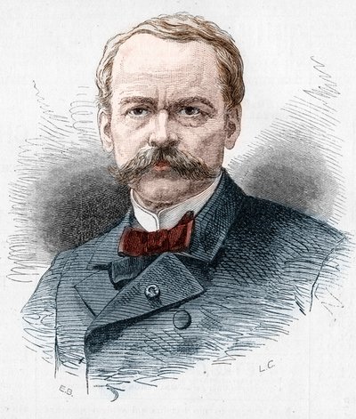 フランスの劇作家、セオドア・バリエール（1823-1877）の肖像。1877年10月20日付「Le Monde Illustré」No.1071に掲載された版画。 作： French School