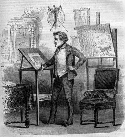 トニー・ヨハノの肖像（Antoine Johannot dit 作： French School
