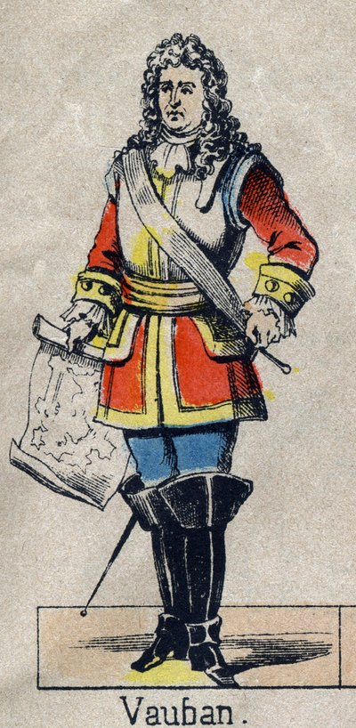 フランスの牧童だったヴォーバン・セバスティアン・ジ・プレストル（1633-1707）の肖像。19世紀末のエピナルの画像。個人蔵。 作： French School