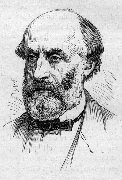 フランスの詩人・学者であるVictor de Laprade (1812-1883)の肖像。1874年3月14日付「Le Monde Illustré」883号に掲載された版画。 作： French School