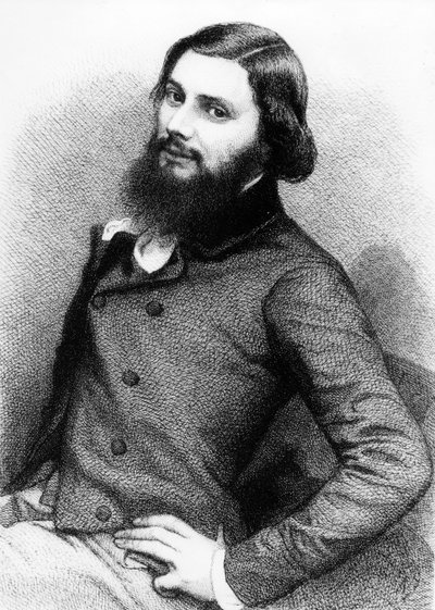 若いギュスターヴ・クールベの肖像、1840年代頃 作： French School