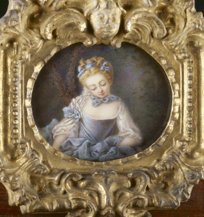 若い女性の肖像画 作： French School