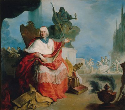 パリ大司教ルイ・アントワーヌ・ド・ノアイユ枢機卿（1651-1729）の肖像画 作： French School