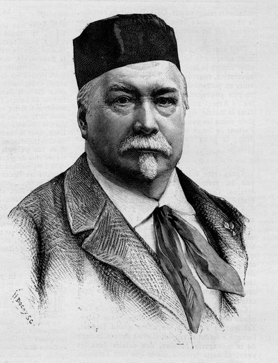 1888年に亡くなったジャーナリストで小説家のAdolphe Monnot de Balathier de Bragelonneの肖像。 作： French School