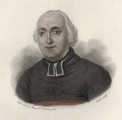 アベ・カロン（1760-1820）の肖像、伝記作家、フランスのモラリスト作家。 作： French School