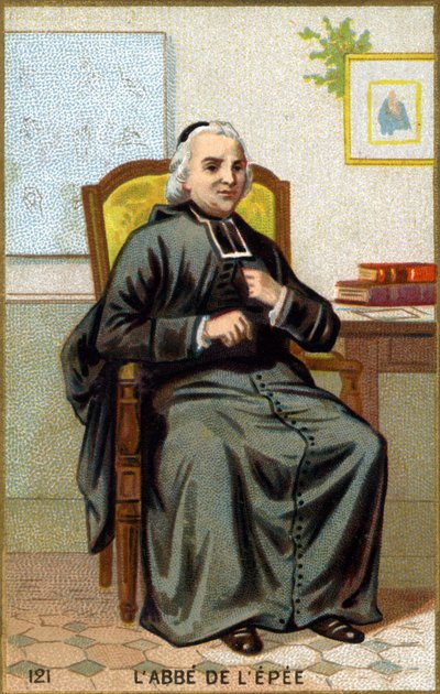 剣の修道院長（1712-1789）の肖像。19世紀末のクロモリトグラフ。 作： French School