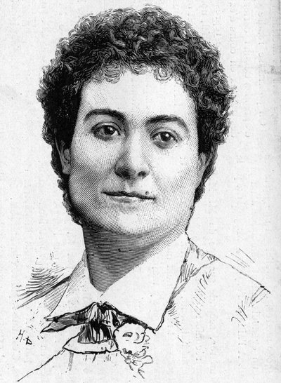 1887年に亡くなった歌姫Mme Peschardの肖像。 作： French School